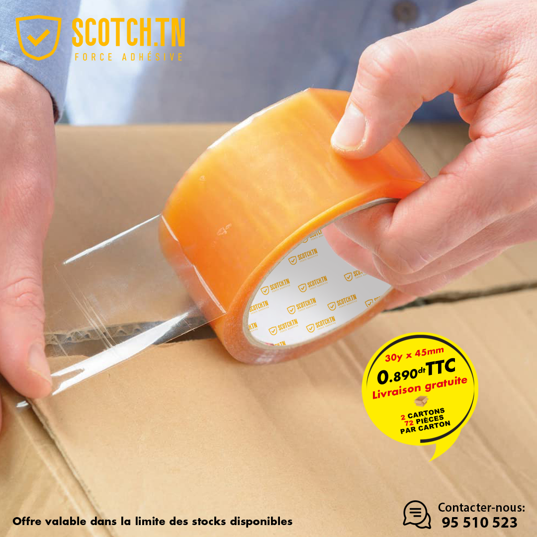 Scotch Transparent 30y x 45mm - Carton de 72 unités