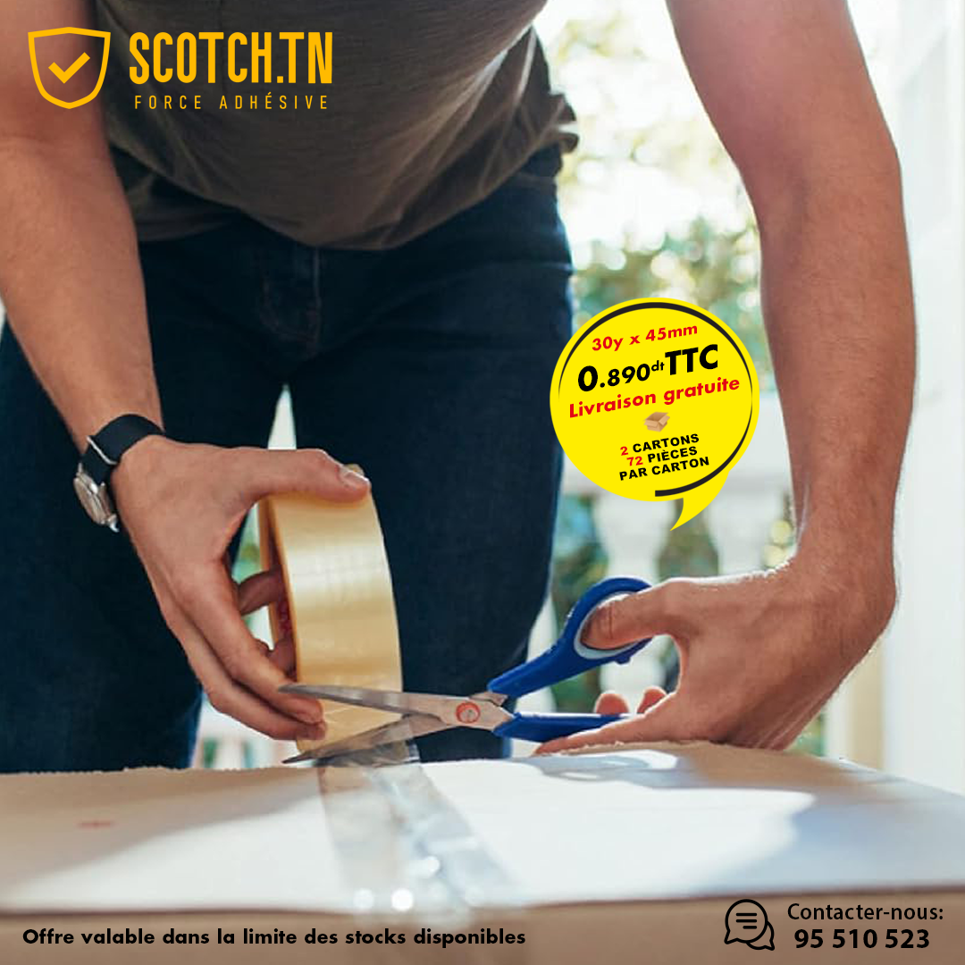 Scotch Transparent 30y x 45mm - Carton de 72 unités