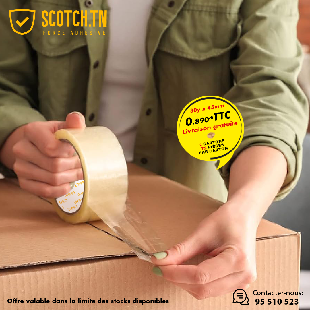 Scotch Transparent 30y x 45mm - Carton de 72 unités