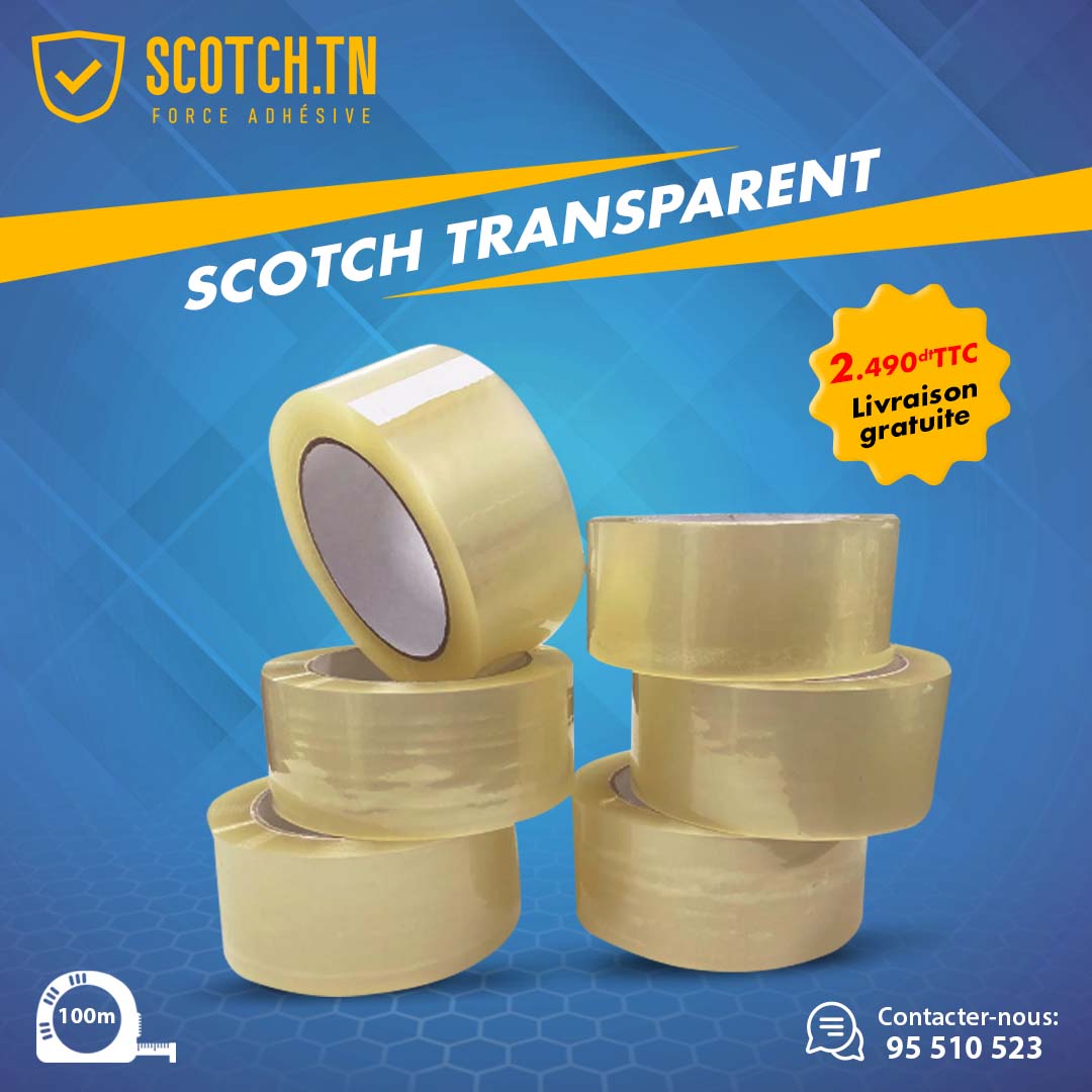 Scotch transparent 100m*45mm (carton de 36)